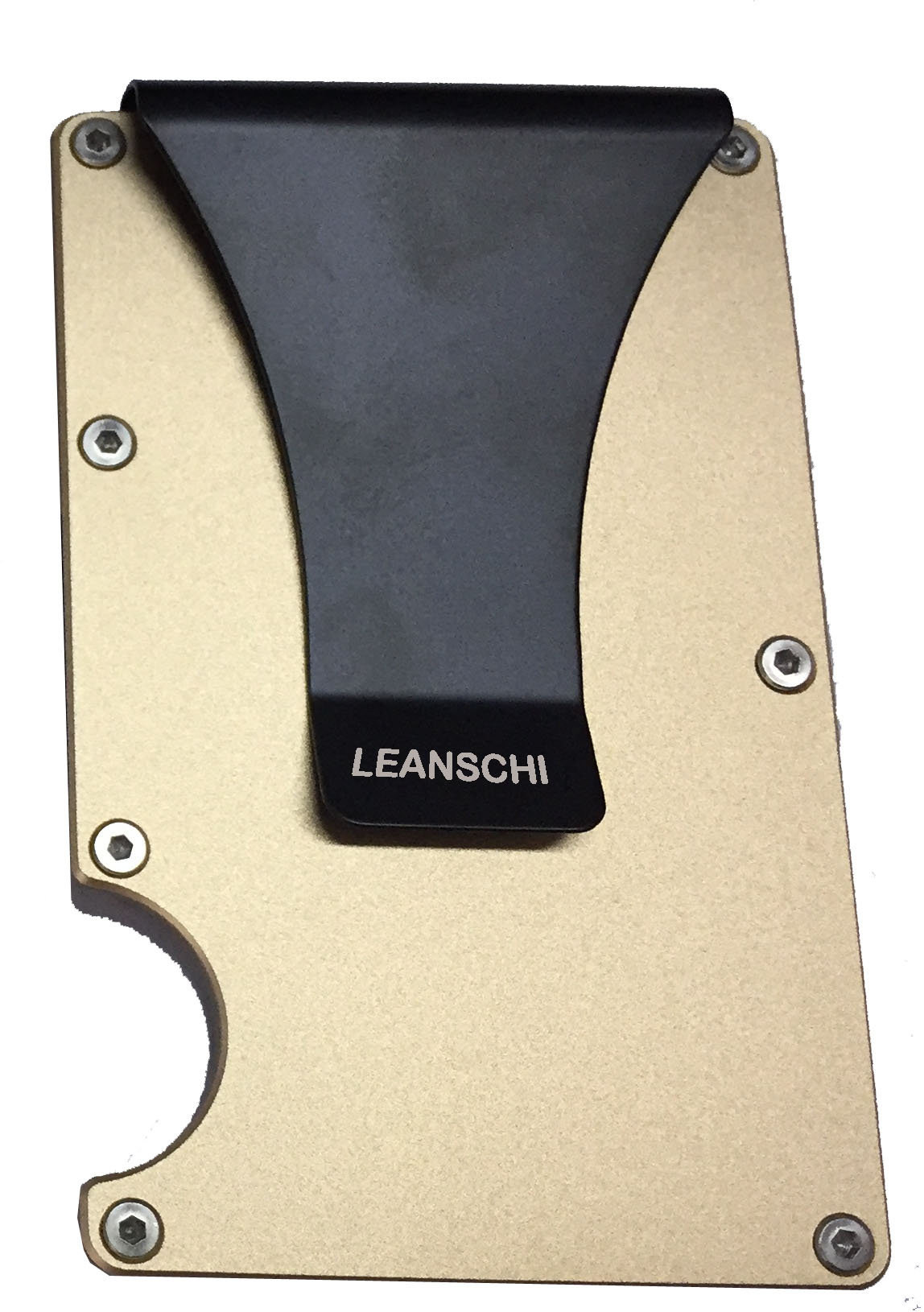  LEANSCHI ALL Black TECH-WALLET in Aluminium